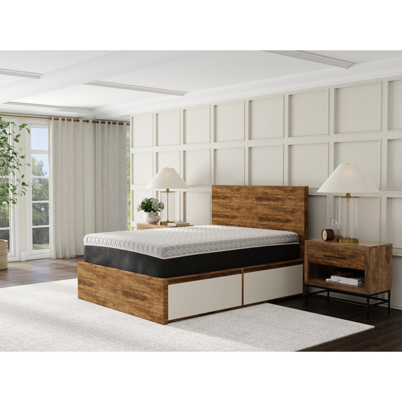 Très grand matelas en cuivre - 12 pouces avec caractéristiques de refroidissement et d'alignement du corps, 12.34"