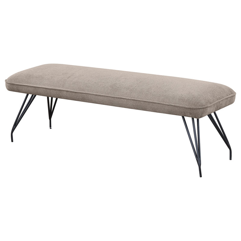 Kailea Fabric Upholstered Dining Bench, Taupe