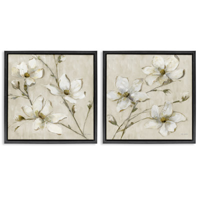 Ensemble de cadres flottants 2 pièces Outdetched Dogwood Branches, design par Sally Swatland