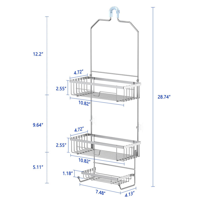 Rangement pour salle de bain Namarion, Argent