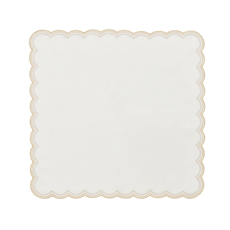 Lune Napkin, White/Gold/Silver