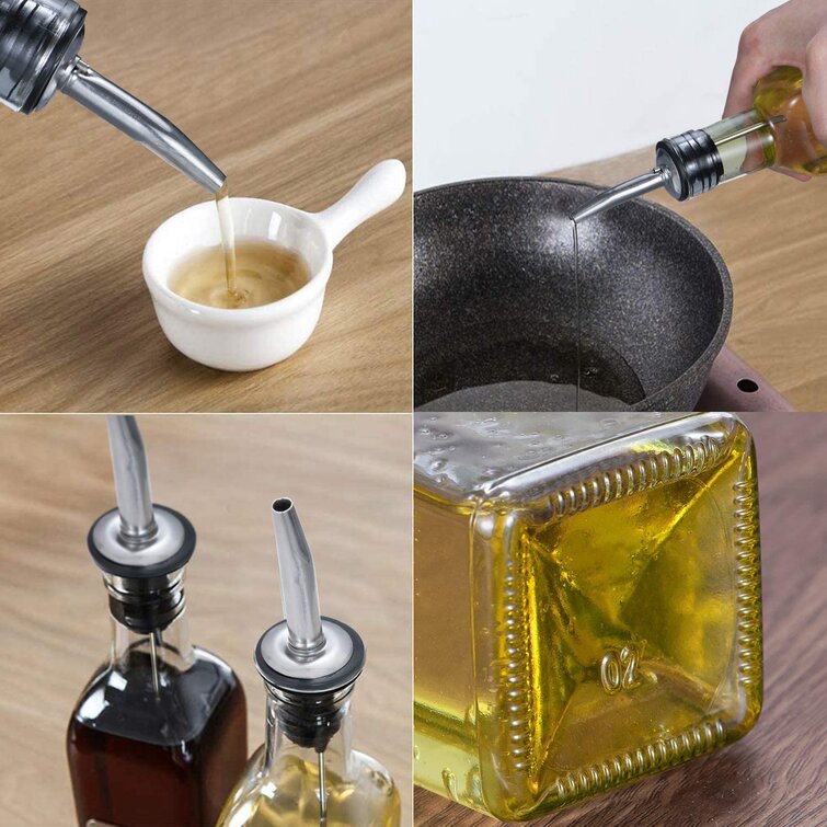 Prime Cook 5 Piece Oil & Vinegar Cruet Set, Clear