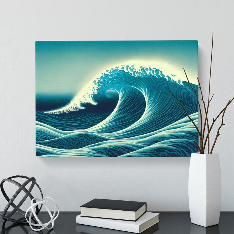 An Adventurous Ocean Wave - Wrapped Canvas, 50cm H x 76cm W x 3cm D