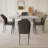 55.1'' Rectangular Dining Table Set, Modern Kitchen Table, Steel Legs (1 Table 4 Chairs)-436812394-436812404