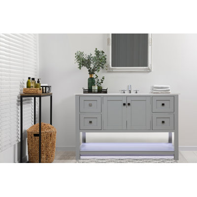 Meuble-lavabo simple 4 tiroirs Akaysha