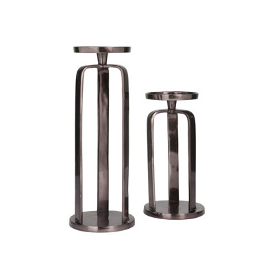 Ensemble de porte-bougie en aluminium