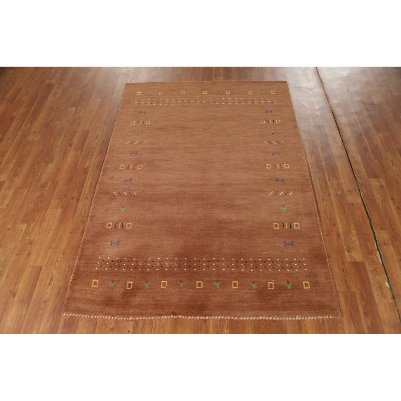 Tapis tribal brun Gabbeh 4 x 6