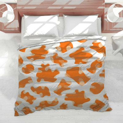 Édredon orange à motif camouflage