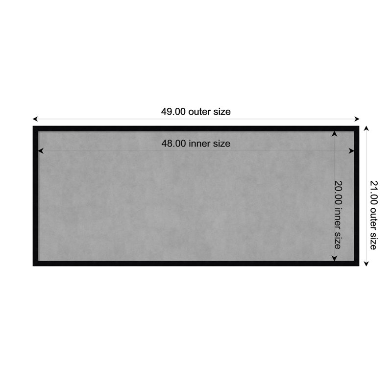 Tableau magnétique noir Svelte, H 21 po x l 49 po