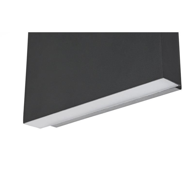 Outdoor Wall Sconce in Black, 5" H x 8.5" W x 8.5" D