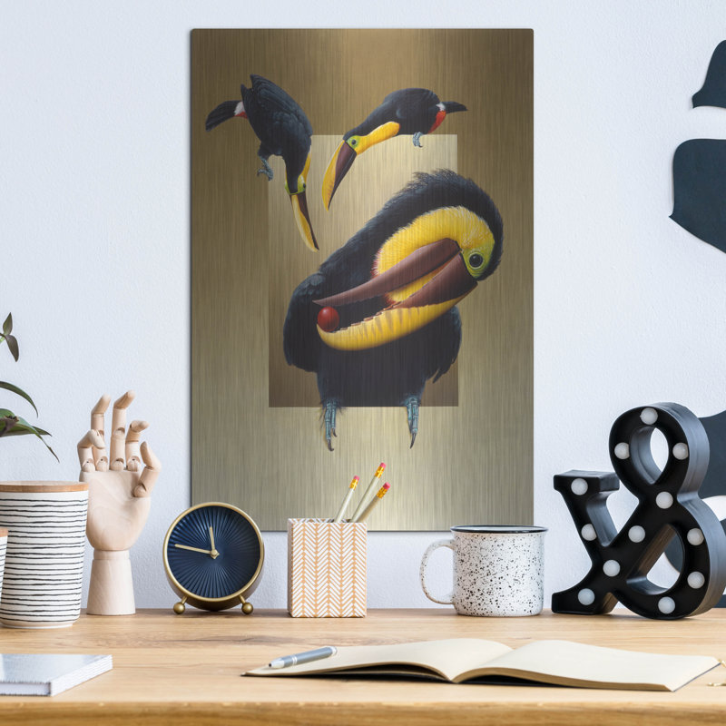 Luxe Toucans «Chestnut-Mandibled Toucans» par Har, H 16 po x l 12 po