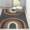 Alderete Double Rainbow Shag Area Rug