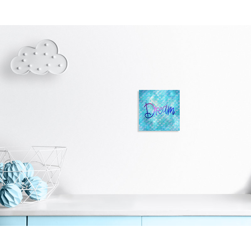 Cream Dream Kids Wall Décor, 12" H x 12" W x 1.5" D, Canvas