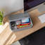 É.-U. 2,7 pte Petits bacs de rangement en plastique avec couvercles, paquet de 4, organisateurs de rangement pour fournitures d'art et d'artisanat, contenant de rangement plat pour fournitures de bureau, boîte de rangement empilable, loquet de sécurit?