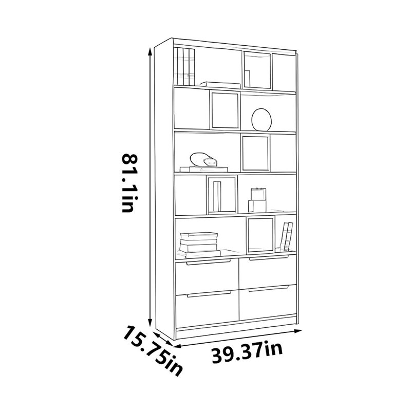 All solid wood high quality bookcase