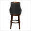 Ensemble de 2 chaises pivotantes à hauteur de pub rembourrées en similicuir brun foncé