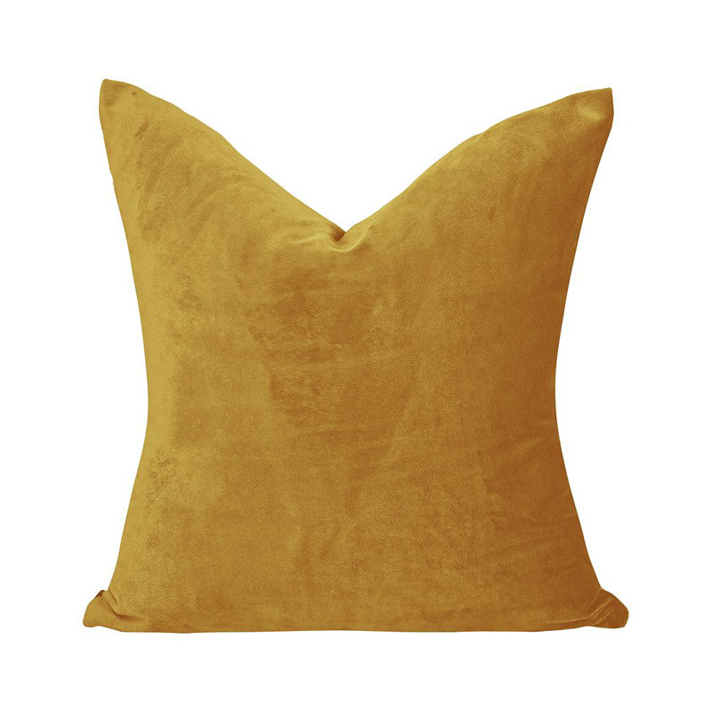 Matte Velvet Cushion Cover - 1 Pc, 41cm x 41cm, Butter