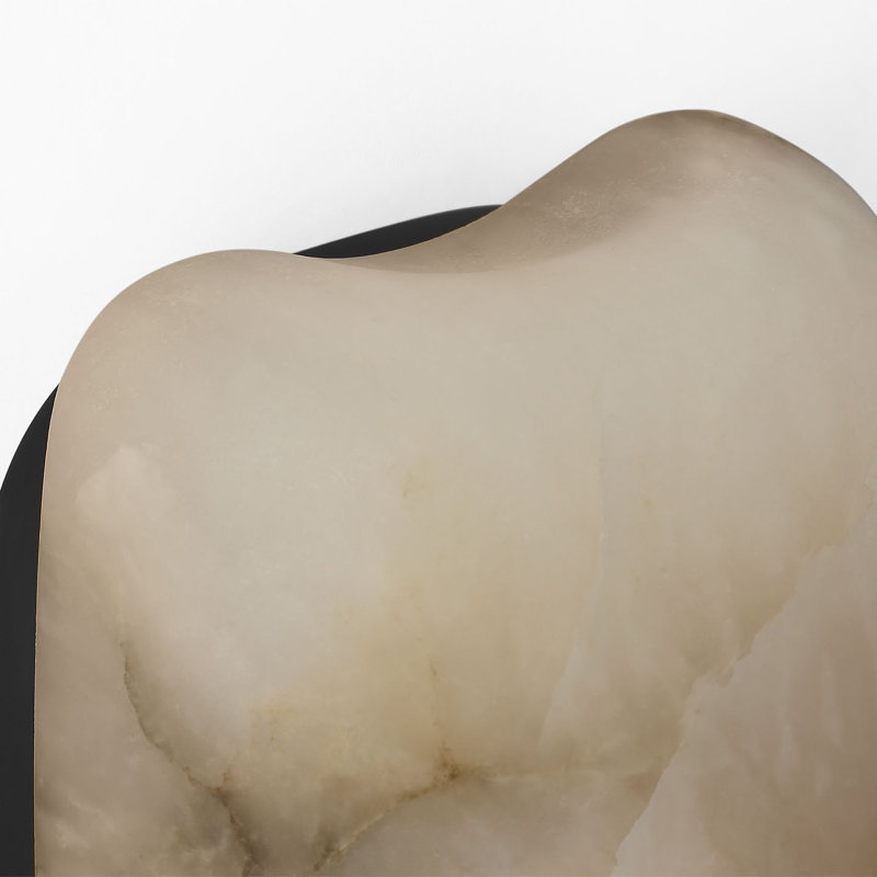 Kelly Wearstler Formosa 26" Linear Sconce, 1400 W, Alabaster/Bronze, 19.75" H x 4.75" W x 3.25" D