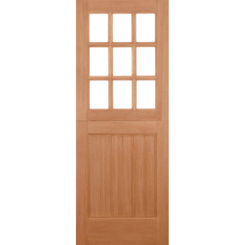 Stable Straight Top 9L Unglazed Hardwood External Door, 1981mm H x 838mm W x 44mm D