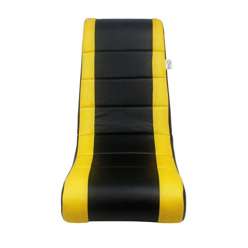 Chaise berçante pour jeux vidéo Loungie Rockme, Noir / Jaune