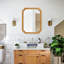Armoire de rangement murale à miroir en bois 31,5 "X 23,82" avec tablettes de rangement