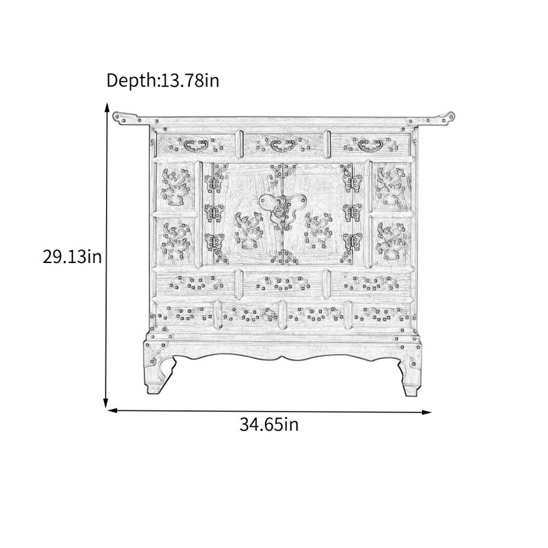 Armoire élégante à deux portes et trois tiroirs, Brun