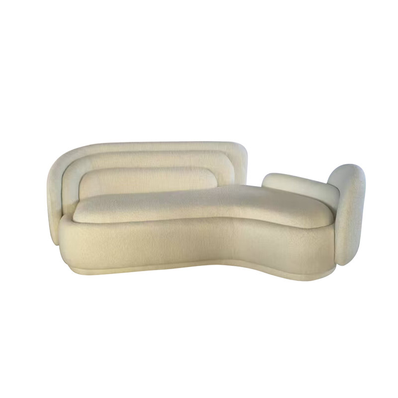 Canapé incurvé 93,5 po Hadmuthe , Blanc