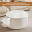 75cm White Round Coffee Table Set with 4 Stools