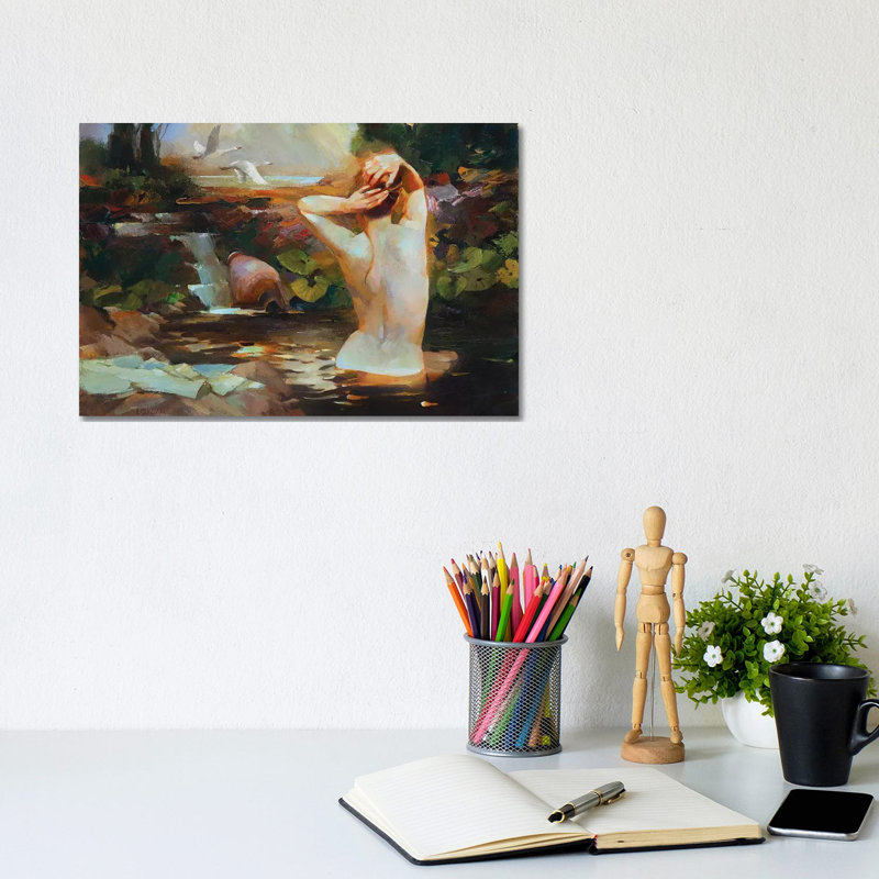 Swan Lake 1 Piece Wrapped Canvas Painting, 20.32 cm H x 30.48 cm W