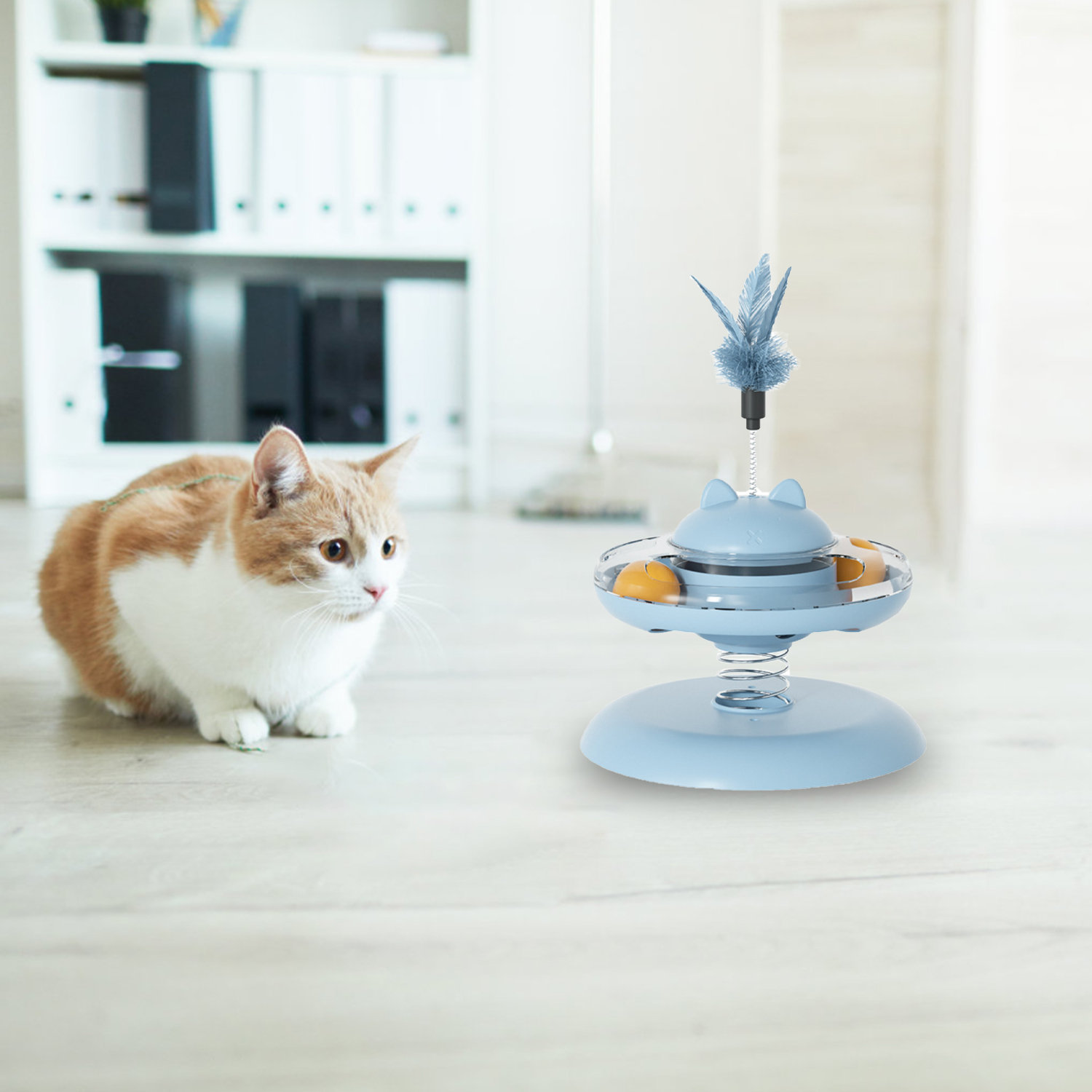 Debracat Feeder Cat Interactive Toy 360° Rota Slow Food Dispenser | Wayfair