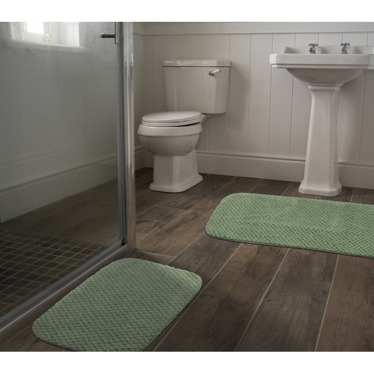 Juliahna Nylon 2 Piece Bath Rug Set with Non-Slip Backing