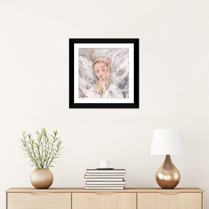 «Prayer» par Debi Coules, impression sur toile tendue sur châssis, H 16 po x l 16 po x P 1 po, Papier d'art encadré noir