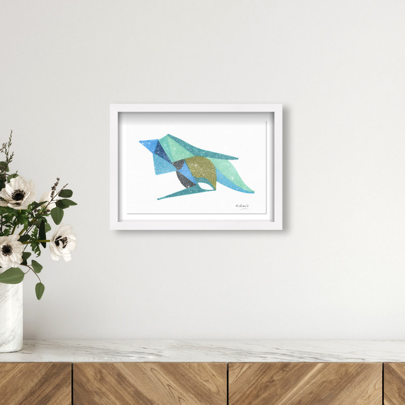 Manuel Roman - Azules Y Aquas Print by Oliver Gal, 25.5"H x 37.5"W, White Shadowbox