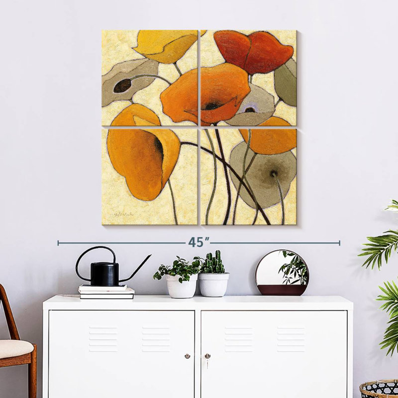 Harnek Pumpkin Poppies III, H 32 po x l 32 po