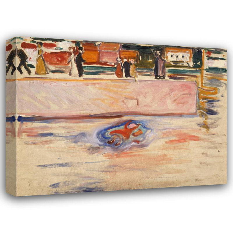 «The Drowning Child» par Edvard Munch - Art mural sur toile tendue avec châssis, H 48 po x l 33 po