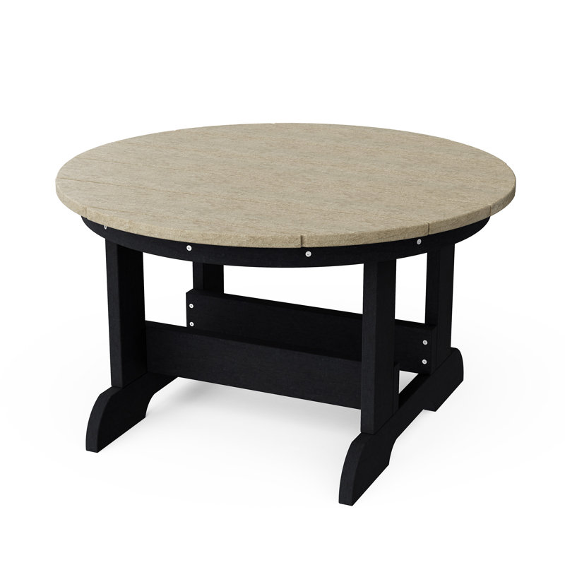 Heritage Conversation Table, Weathered Wood/Black