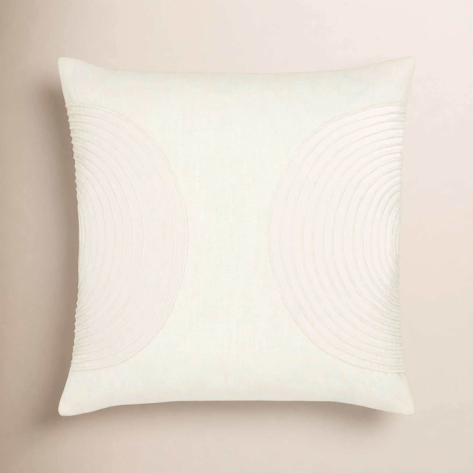 Rida Embroidered Cotton Throw Pillow, White, 18" x 18", No Fill