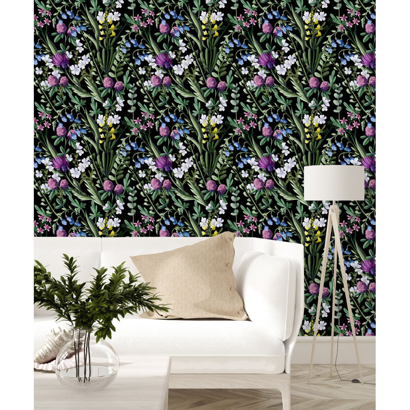 Floral Tile, 18.75" W x 25" L, Vinyl