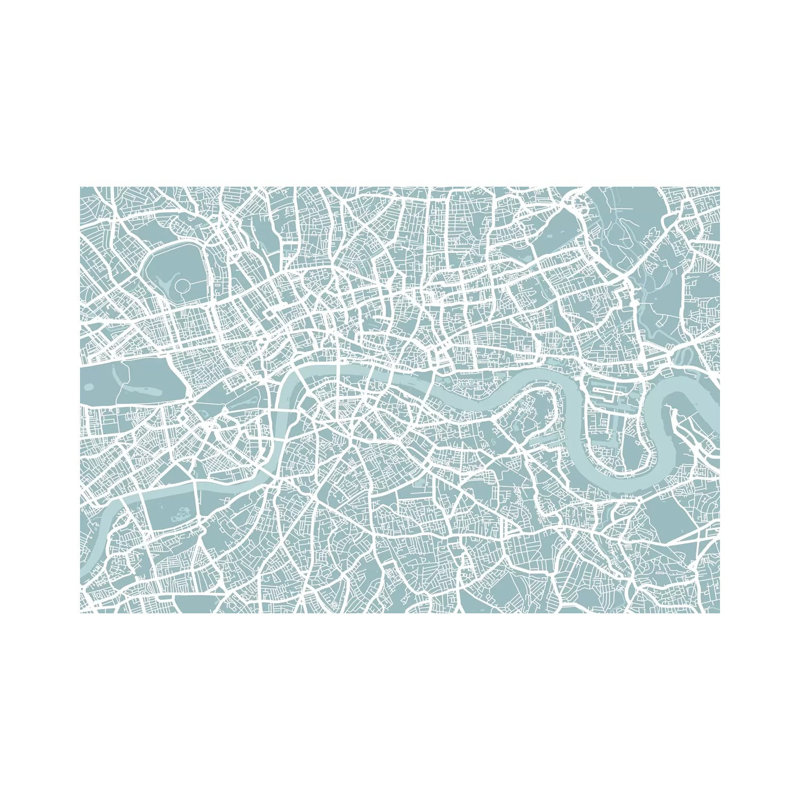 London Map - Wrapped Canvas Print, 152.5 cm H x 101.5 cm W