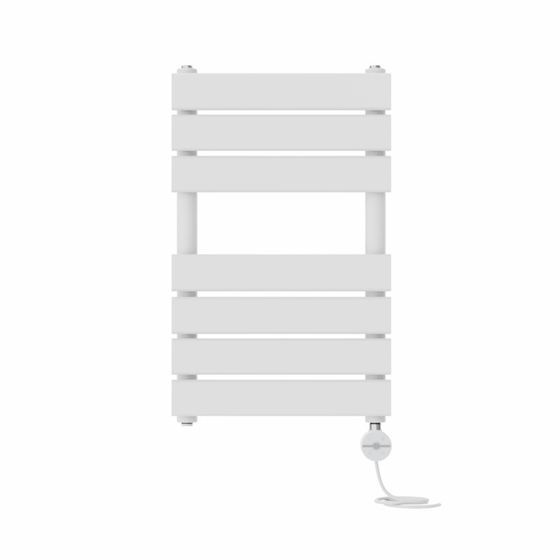 Carramar Flat Panel Towel Rail Heated Towel Rails, White, 65cm H x 40cm W x 6.2cm D