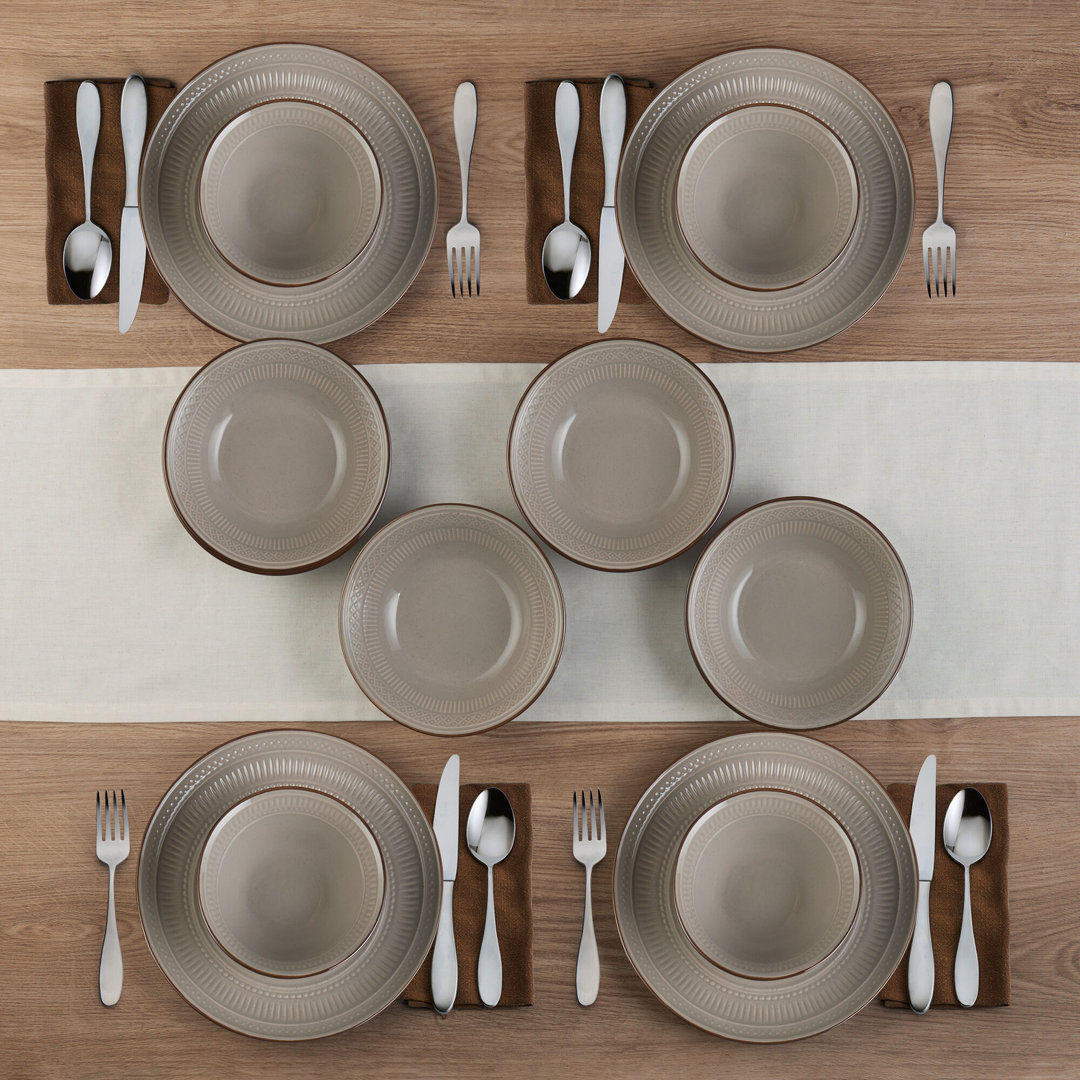 Pfaltzgraff Easton 12-Piece Stoneware Dinnerware Set, Service for 4 Pfaltzgraff