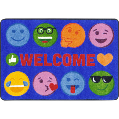 Kid Essentials Emoji Expressions Area Rug