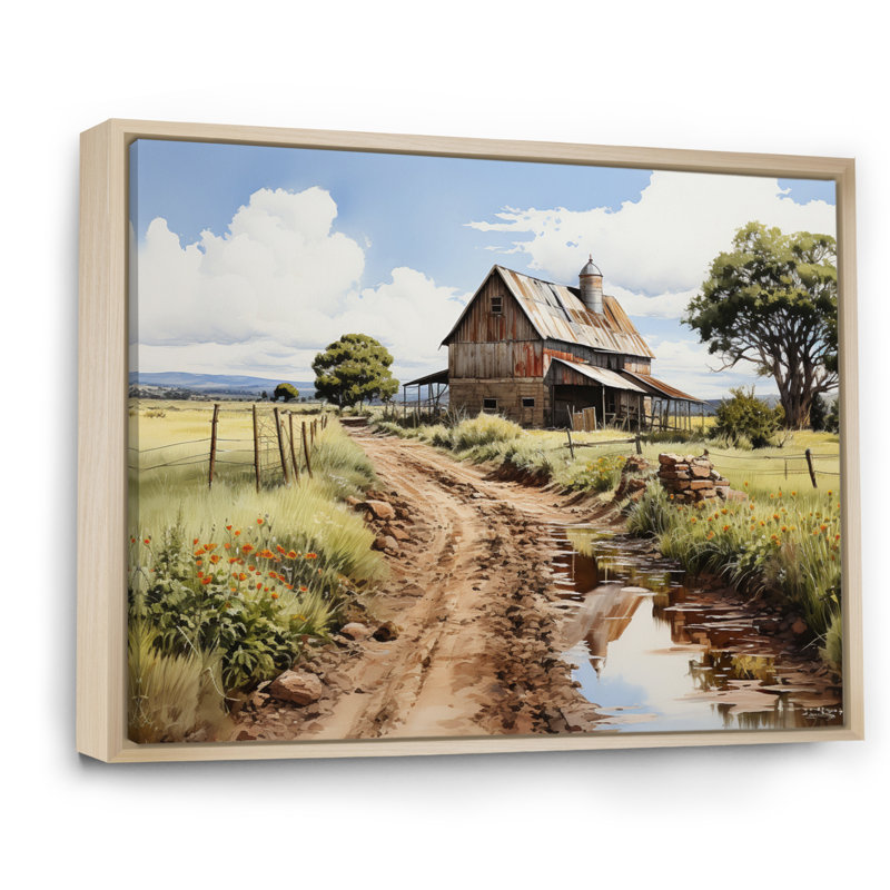 Bhargav Barns Rustic Charm V sur impression sur toile, Cadre naturel flottant, H 24 po x l 32 po x P 1 po