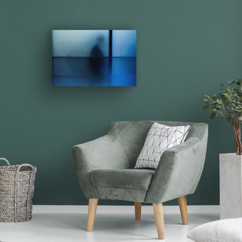 Art sur toile bleu Rouleau Carlo Tonti, H 30 po x l 47 po