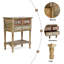 WOODEN 2 DRAWER END TABLE
