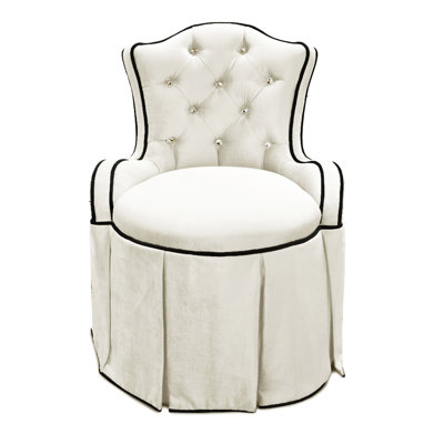 Samantha Slipcovered Tufted Armchair