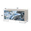 Console Liam Blue Marble Paint & Chrome