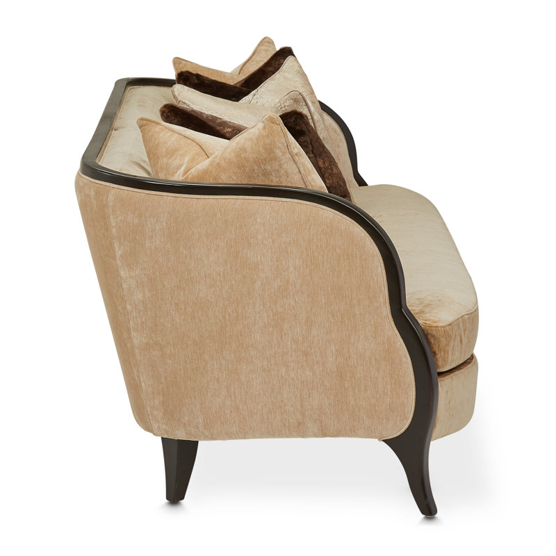 Malibu Crest 99'' Chenille Recessed Arm Sofa