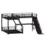 Lit superposé triple peu encombrant avec lit mezzanine, glissade et ports USB