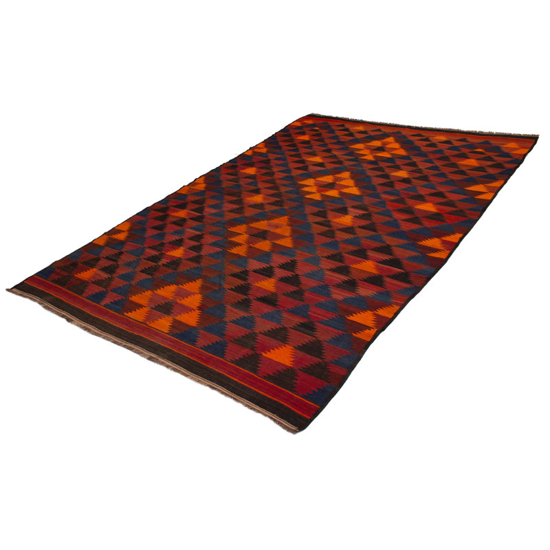 Kilim rouge Kashkoli 9 pi 3 po x 14 pi 3 po